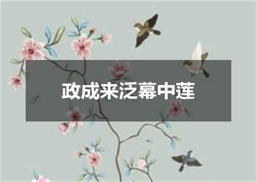 政成来泛幕中莲