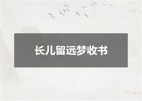 长儿留远梦收书