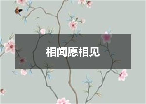 相闻愿相见