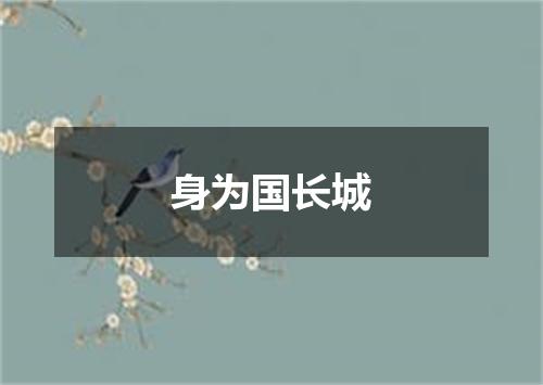 身为国长城