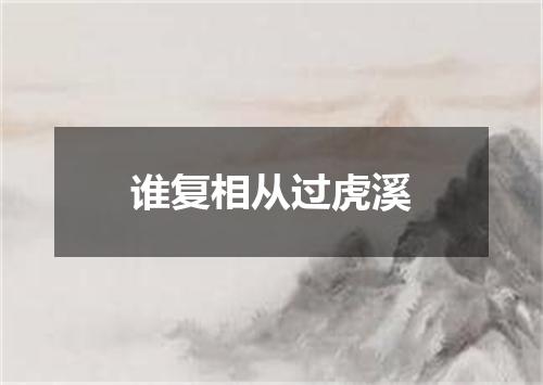 谁复相从过虎溪