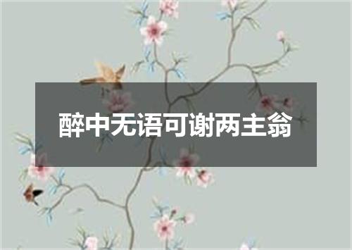 醉中无语可谢两主翁