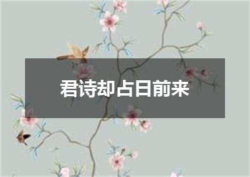 君诗却占日前来