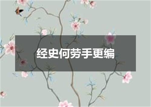 经史何劳手更编