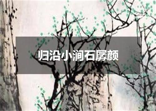 归沿小涧石孱颜