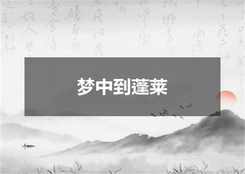 梦中到蓬莱