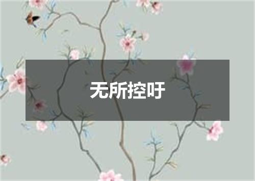 无所控吁