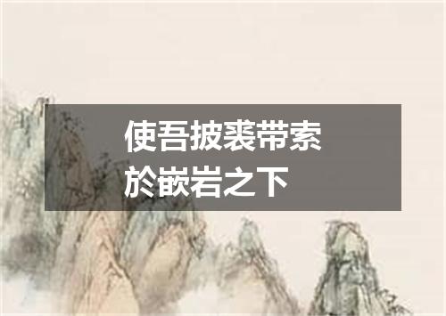 使吾披裘带索於嵌岩之下