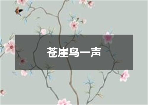 苍崖鸟一声