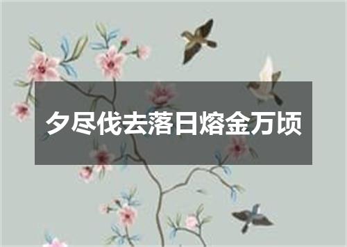 夕尽伐去落日熔金万顷