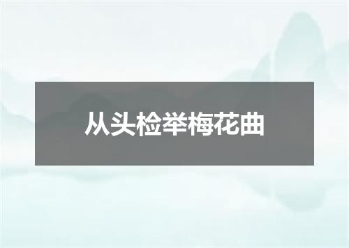 从头检举梅花曲