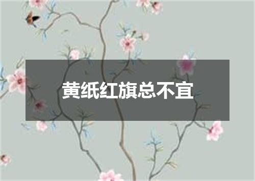 黄纸红旗总不宜