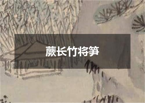 蕨长竹将笋