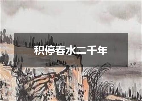 积停春水二千年