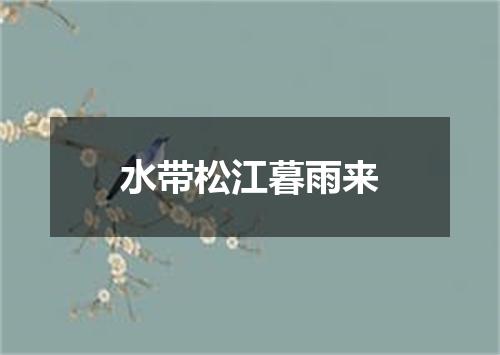 水带松江暮雨来