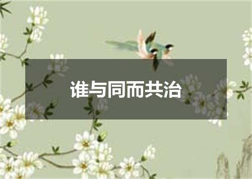 谁与同而共治