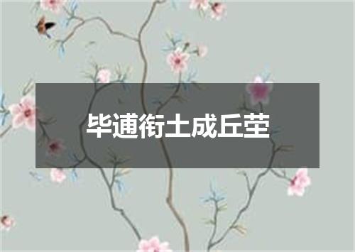 毕逋衔土成丘茔