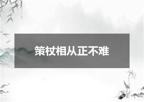 策杖相从正不难