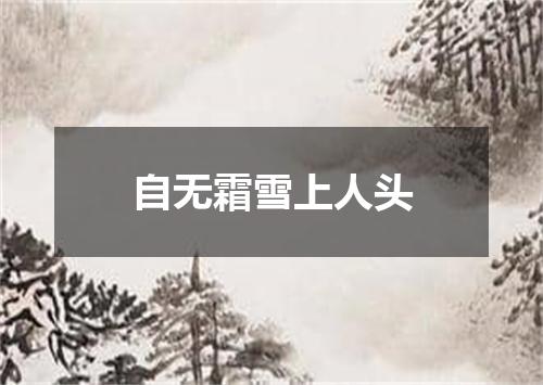 自无霜雪上人头