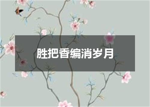 胜把香编消岁月