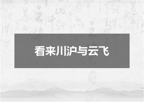 看来川沪与云飞