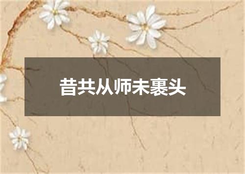 昔共从师未裹头