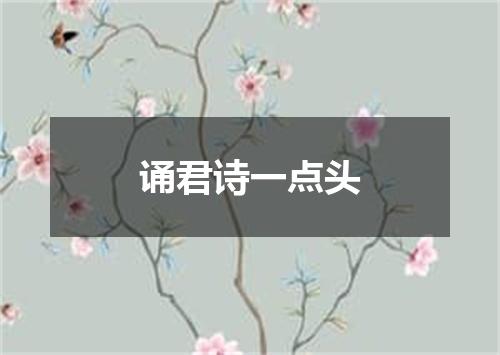 诵君诗一点头