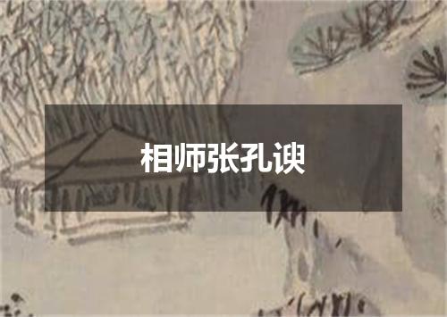 相师张孔谀