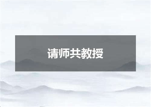 请师共教授