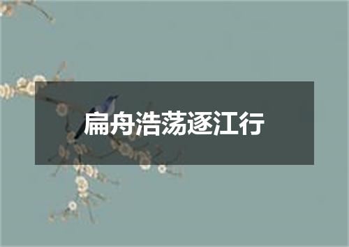 扁舟浩荡逐江行