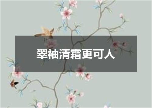 翠袖清霜更可人