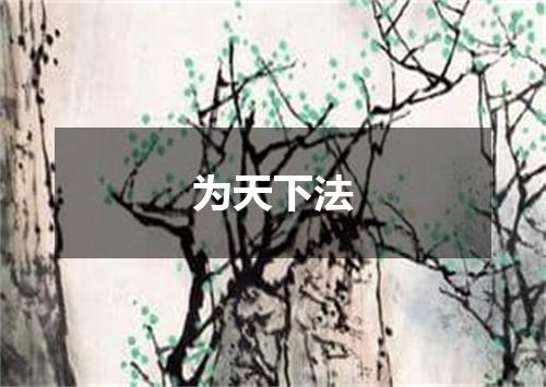 为天下法