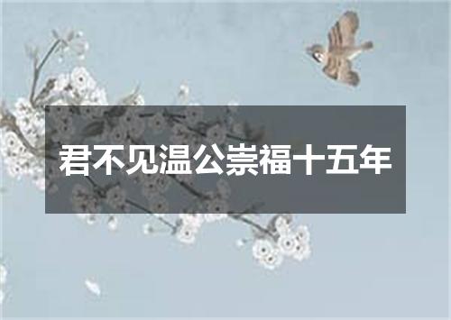 君不见温公崇福十五年