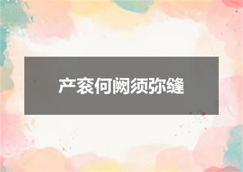 产衮何阙须弥缝