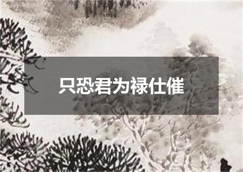 只恐君为禄仕催