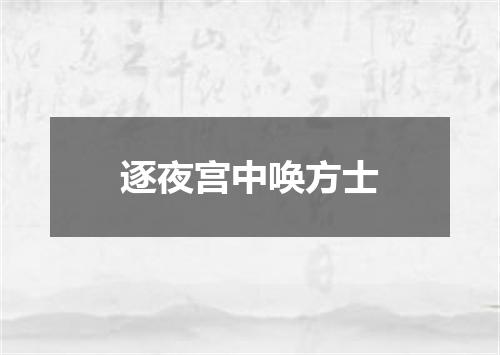 逐夜宫中唤方士