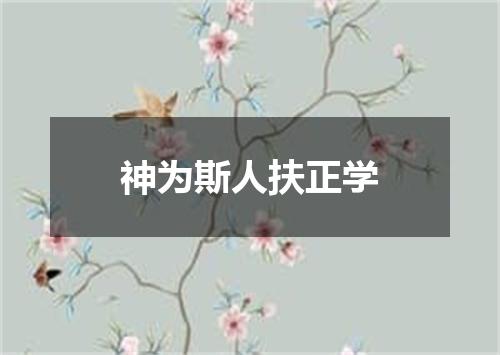 神为斯人扶正学