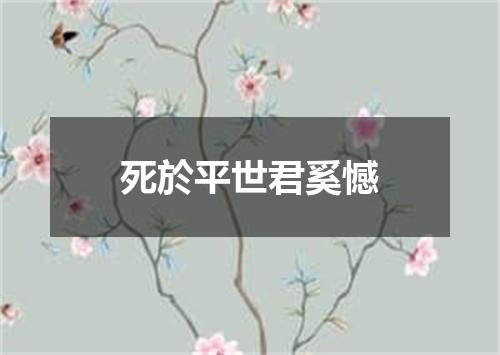 死於平世君奚憾