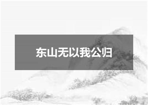 东山无以我公归