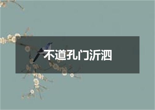 不道孔门沂泗