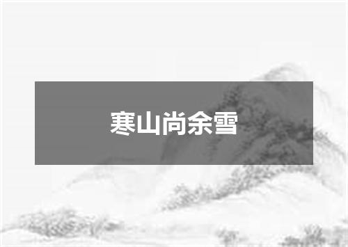 寒山尚余雪