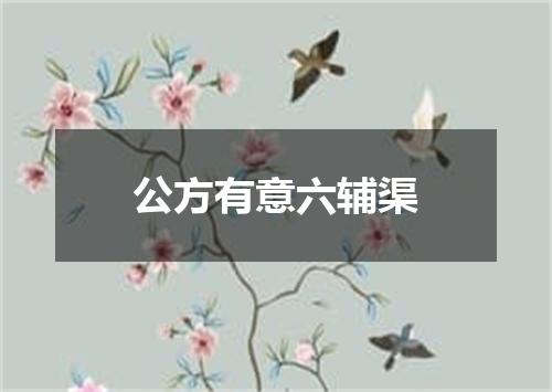 公方有意六辅渠