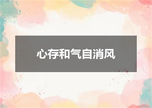 心存和气自消风