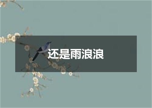 还是雨浪浪