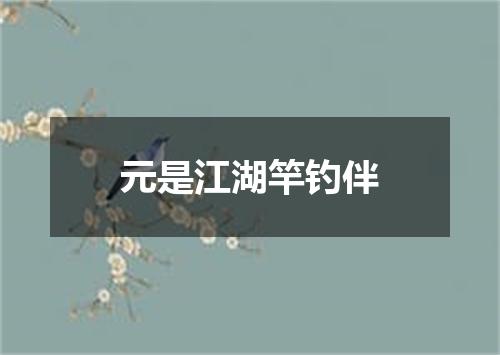 元是江湖竿钓伴