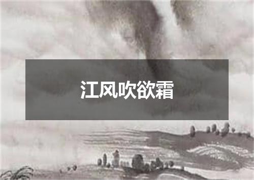 江风吹欲霜