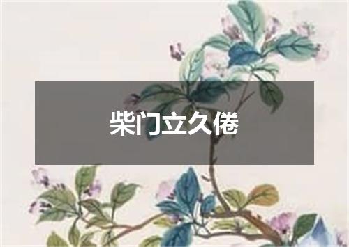 柴门立久倦