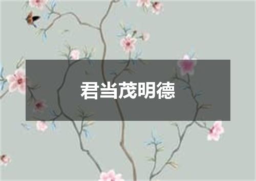 君当茂明德