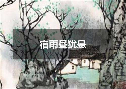 宿雨昼犹悬