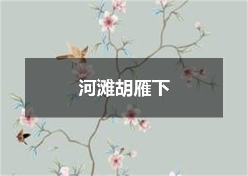 河滩胡雁下